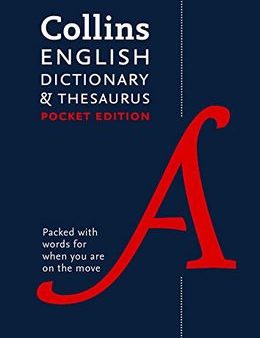 Collins English Dictionary & Thesaurus Pocket Edition, 7th Ed. Discount