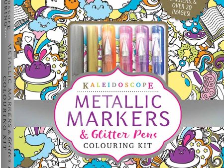 Kaleidoscope Colouring Metallic Markers & Glitter Pens Colouring Kit For Discount