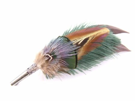 Feather Hat Pin - Gamebird & Ostrich on Sale