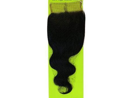 Janeiro 100% Virgin Brazilian Remy Full Lace  4x4 Closure - BODY WAVE 12 ~16  Supply