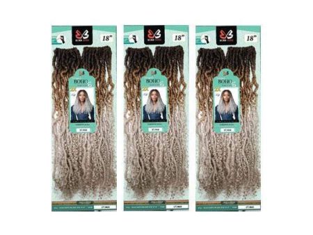 [3 Pack Deal] Bobbi Boss Synthetic Crochet Braid - NU LOCS WATER CURL BOHO STYLE 18  2X Online Hot Sale