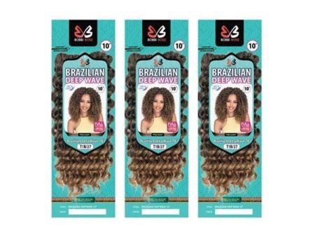 [3 Pack Deal] Bobbi Boss African Roots Collection Crochet Braid - BRAZILIAN DEEP WAVE 10  For Sale