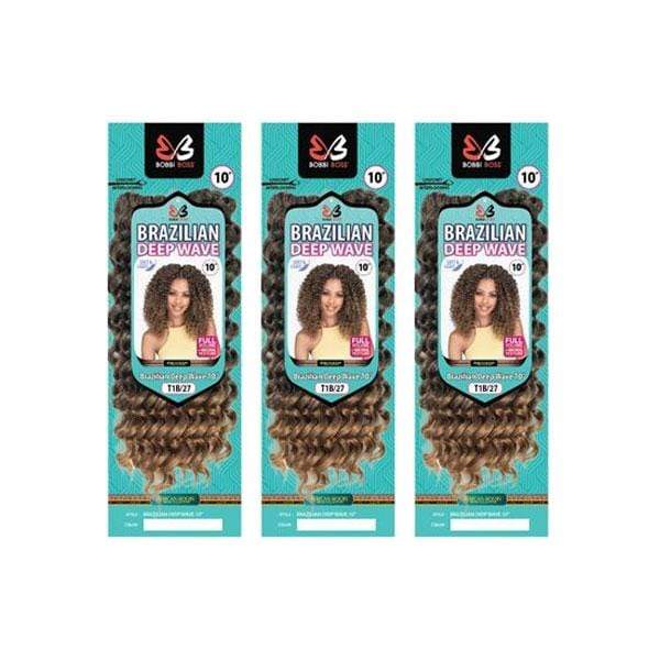 [3 Pack Deal] Bobbi Boss African Roots Collection Crochet Braid - BRAZILIAN DEEP WAVE 10  For Sale