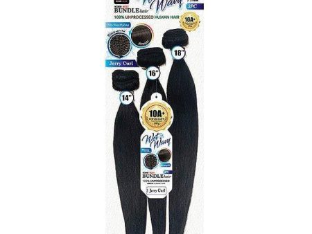 Bobbi Boss 100% Natural Virgin Human Hair Wet & Wavy Weave Bundle - JERRY CURL 3PCS For Discount