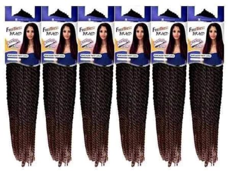 [6 pack deal] Freetress KSETL Crochet SENEGALESE TWIST LARGE Discount