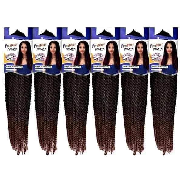 [6 pack deal] Freetress KSETL Crochet SENEGALESE TWIST LARGE Discount