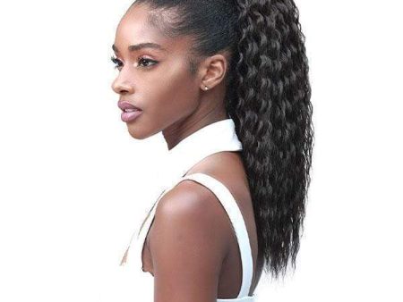 Bobbi Boss Miss Origin Tress Up Human Hair Blend Ponytail - MOD016 BRAZILIAN WAVE 18  Hot on Sale