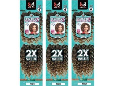 [3 Pack Deal] Bobbi Boss African Roots Collection Crochet Braid - 2X BRAZILIAN WATER CURL 6  Fashion