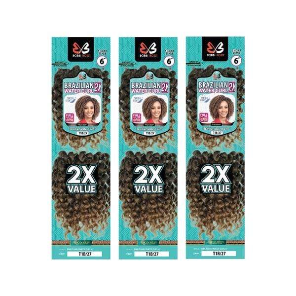 [3 Pack Deal] Bobbi Boss African Roots Collection Crochet Braid - 2X BRAZILIAN WATER CURL 6  Fashion