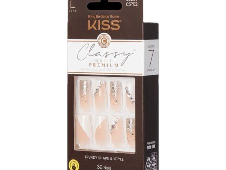 KISS Premium Classy Nails - Gorgeous-CSP02-L - (C) Online now