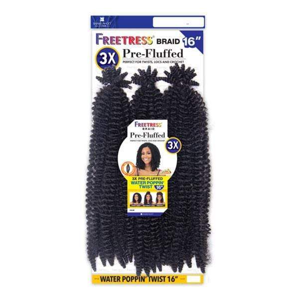 Freetress Synthetic Crochet Braid - 3X PRE-FLUFFED WATER POPPIN  TWIST 16  Online Hot Sale