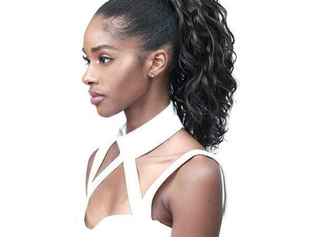 Bobbi Boss Miss Origin Tress Up Human Hair Blend Ponytail - MOD018 OCEAN WAVE 14  on Sale