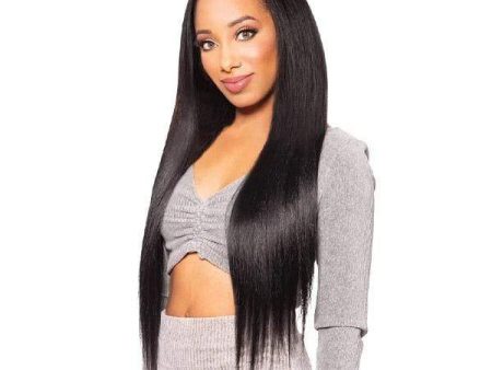 Zury Sis Silk Pressed Human Hair Texture Clip On 7 - ND CLIP NATURAL YAKI 24″ & 30″ For Sale