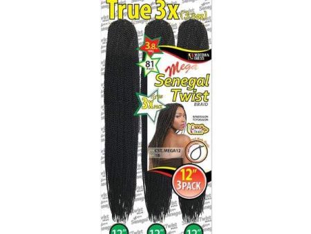 [3 PACK DEAL] Motown Tress Senegal Twist Braid - CST. MEGA 12 Supply