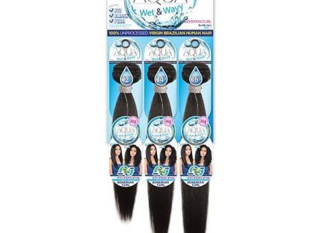 Motown Tress 100% Brazilian Remy AQUA 10A Bundle Wet & Wavy - BOHEMIAN 3PACK 10~24  For Cheap