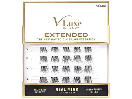 VLUXE BY IENVY Extended Real Mink Cluster Lashes - (C) For Sale