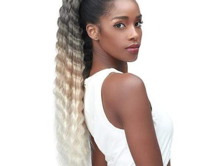 Bobbi Boss Miss Origin Tress Up Human Hair Blend Ponytail - MOD029 CRIMP CURL 26  For Discount