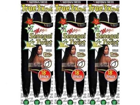 [3 PACK DEAL] Motown Tress Senegal Twist Braid - CST. MEGA 18 Supply