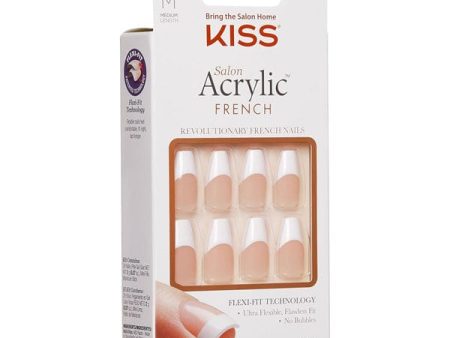 KISS SALON ACRYLIC FRENCH  Je T Aime-KSA16-M - (C) Hot on Sale