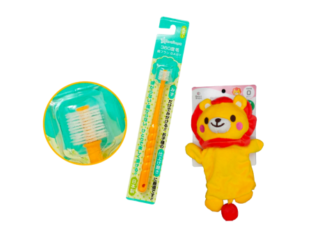 Smart Angel Toothbrush 360 Bristles + Hand Puppet Toy (Lion) For Sale